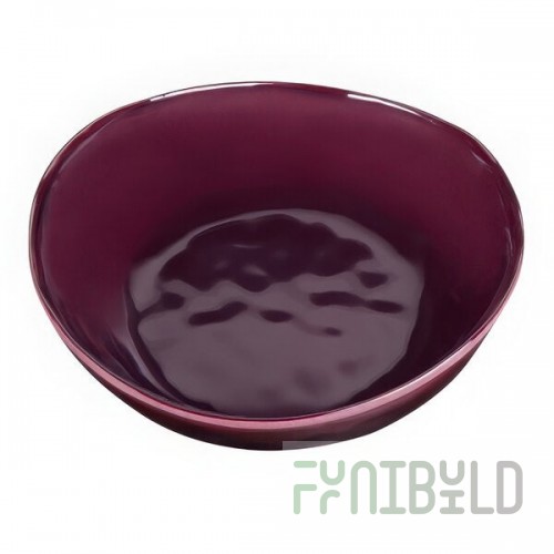 Elite Global Solutions Maya 48 oz. Purple Reactive Glaze Irregular Round Melamine Bowl - 6/Case