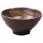 Elite Global Solutions D62RB-SEQ Sequoia 21 oz. Round Wood Grain Melamine Bowl - 6/Case