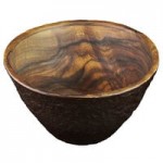 Elite Global Solutions D62RB-SEQ Sequoia 21 oz. Round Wood Grain Melamine Bowl - 6/Case