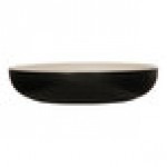 Cal-Mil Sophie 30 oz. Ivory and Black Round Two-Tone Melamine Pasta Bowl - 6/Case
