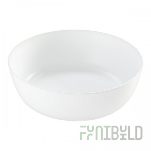 American Metalcraft Ani 169 oz. White Round Melamine Serving Bowl - 6/Case