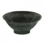 Thunder Group 5705TM Tenmoku Black 11 oz. Round Melamine Rice Bowl - 12/Case