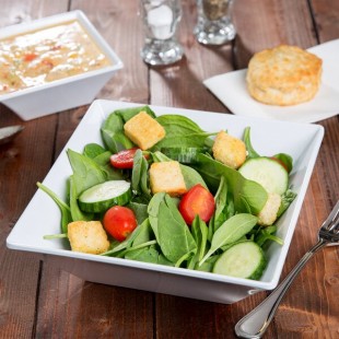 GET ML-246-W 1.6 Qt. White Siciliano Square Bowl - 6/Case