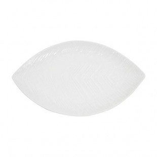 CAC LFD-12 Bone White Porcelain Leaf Dish - 12/Case CAC LFD-12 Bone White Porcelain Leaf Dish - 12/Case
