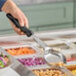 Vollrath 6422420 Jacob's Pride® 4 oz. Black Perforated Oval Spoodle® Portion Spoon Vollrath 6422420 Jacob's Pride® 4 oz. Black Perforated Oval Spoodle® Portion Spoon