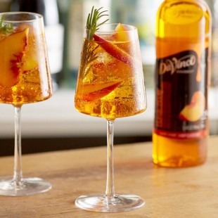 DaVinci Gourmet Classic Peach Flavoring / Fruit Syrup 750 mL - 4/Case DaVinci Gourmet Classic Peach Flavoring / Fruit Syrup 750 mL - 4/Case