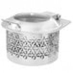 Rosseto SM288 Iris 6.3 Qt. Round Brushed Stainless Steel Chafer Warmer with Lid Rosseto SM288 Iris 6.3 Qt. Round Brushed Stainless Steel Chafer Warmer with Lid