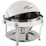 Bon Chef 18040G Elite Rectangle 8 Qt. Dripless Stainless Steel with Gold Plated Accents Roll Top Chafer with Lion Legs Bon Chef 18040G Elite Rectangle 8 Qt. Dripless Stainless Steel with Gold Plated Accents Roll Top Chafer with Lion Legs