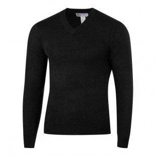 National Patrol by Henry Segal Men's Customizable Black High-Tech Acrylic Long Sleeve Sweater - 2X