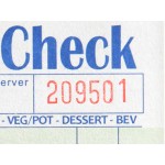 Choice 1 Part Green and White Guest Check with Bottom Guest Receipt - 10/Pack