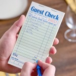 Choice 1 Part Green and White Guest Check with Bottom Guest Receipt - 10/Pack