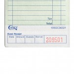 Choice 1 Part Green and White Guest Check with Bottom Guest Receipt - 10/Pack