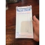 Choice 1 Part Green and White Guest Check with Bottom Guest Receipt - 10/Pack