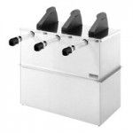 Server Express System Stainless Steel Countertop Pump Dispenser for 1.5 Gallon / 6 Qt. Pouches