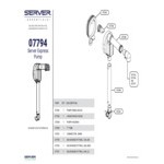 Server Express System Stainless Steel Countertop Pump Dispenser for 1.5 Gallon / 6 Qt. Pouches