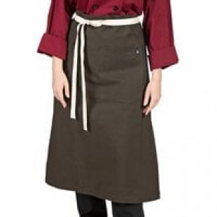 Uncommon Chef 3119 Walnut Customizable 100% Cotton Canvas Marvel Bistro Apron with Natural Webbing and 1 Pocket - 33 Uncommon Chef 3119 Walnut Customizable 100% Cotton Canvas Marvel Bistro Apron with Natural Webbing and 1 Pocket - 33