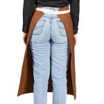 Uncommon Chef 3119 Walnut Customizable 100% Cotton Canvas Marvel Bistro Apron with Natural Webbing and 1 Pocket - 33