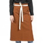Uncommon Chef 3119 Walnut Customizable 100% Cotton Canvas Marvel Bistro Apron with Natural Webbing and 1 Pocket - 33