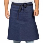 Uncommon Chef 3119 Walnut Customizable 100% Cotton Canvas Marvel Bistro Apron with Natural Webbing and 1 Pocket - 33