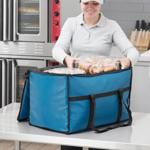 Choice Insulated Food Pan Carrier, Blue Vinyl, 23