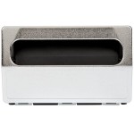 Vollrath 6515-06 Black Two Sided Tabletop Minifold Napkin Dispenser with Chrome Faceplate Vollrath 6515-06 Black Two Sided Tabletop Minifold Napkin Dispenser with Chrome Faceplate