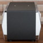 Vollrath 6515-06 Black Two Sided Tabletop Minifold Napkin Dispenser with Chrome Faceplate Vollrath 6515-06 Black Two Sided Tabletop Minifold Napkin Dispenser with Chrome Faceplate