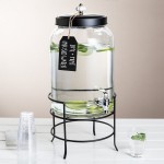 Stylesetter Franklin 3 Gallon Glass Beverage Dispenser with Metal Stand by Jay Companies Stylesetter Franklin 3 Gallon Glass Beverage Dispenser with Metal Stand by Jay Companies