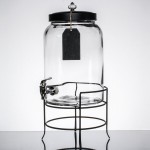 Stylesetter Franklin 3 Gallon Glass Beverage Dispenser with Metal Stand by Jay Companies Stylesetter Franklin 3 Gallon Glass Beverage Dispenser with Metal Stand by Jay Companies