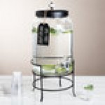 Stylesetter Franklin 3 Gallon Glass Beverage Dispenser with Metal Stand by Jay Companies Stylesetter Franklin 3 Gallon Glass Beverage Dispenser with Metal Stand by Jay Companies