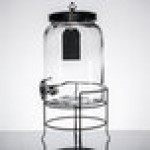 Stylesetter Franklin 3 Gallon Glass Beverage Dispenser with Metal Stand by Jay Companies Stylesetter Franklin 3 Gallon Glass Beverage Dispenser with Metal Stand by Jay Companies