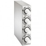 Vollrath 58824-A-A-A-A Stainless Steel 4-Slot Vertical 8 - 44 oz. Countertop Cup Dispenser Cabinet