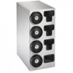 Vollrath 58824-A-A-A-A Stainless Steel 4-Slot Vertical 8 - 44 oz. Countertop Cup Dispenser Cabinet