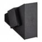 ServSense Black 5-Section Countertop Cup / Lid / Straw Organizer - 6 1/2