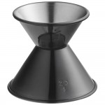 Acopa 0.5 oz. & 1 oz. Black Classic Jigger