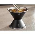 Acopa 0.5 oz. & 1 oz. Black Classic Jigger