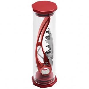 Farfalli Aria Double-Lever Corkscrew with Red Aluminum Handle and High-Tech Aluminum Cap Tube 3136SET-20