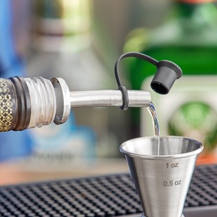 Franmara Stainless Steel Pourer with Plastic Cork and Cap 8002 BU - 12/Pack Franmara Stainless Steel Pourer with Plastic Cork and Cap 8002 BU - 12/Pack