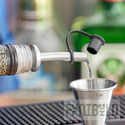 Franmara Stainless Steel Pourer with Plastic Cork and Cap 8002 BU - 12/Pack