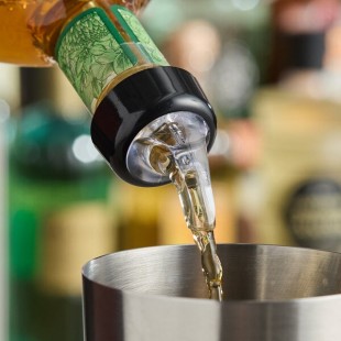 Acopa 1.25 oz. 3-Ball Measured Liquor Pourer with Collar - 12/Case