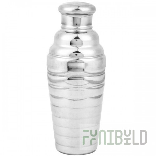 TableCraft BH376 16 oz. Stainless Steel 3-Piece Cobbler Cocktail Shaker