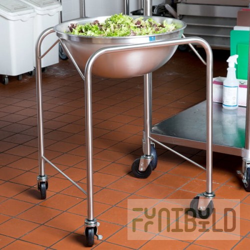 Vollrath 79301 Stainless Steel Mobile Mixing Bowl Stand with 30 Qt. Mixing Bowl