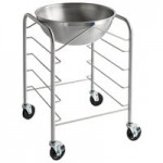 Vollrath 79301 Stainless Steel Mobile Mixing Bowl Stand with 30 Qt. Mixing Bowl