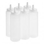 Choice 8 oz. Red Squeeze Bottle - 6/Pack Choice 8 oz. Red Squeeze Bottle - 6/Pack