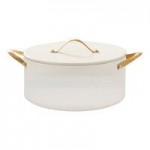 Spring USA Ambassador 4 Qt. Black Round Induction-Ready Chafer Casserole Pan with Cover 8756-8-28 Spring USA Ambassador 4 Qt. Black Round Induction-Ready Chafer Casserole Pan with Cover 8756-8-28