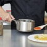 Vollrath 47740 Intrigue 2.25 Qt. Stainless Steel Sauce Pan with Aluminum-Clad Bottom