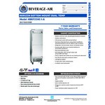 Beverage-Air HBRF23HC-1-A Horizon Series One Section Dual Temperature Reach-In Freezer / Refrigerator