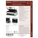 Waring WPG250TX Panini Supremo Grooved Top & Bottom Panini Sandwich Grill with Timer - 14 1/2