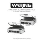 Waring WPG250TX Panini Supremo Grooved Top & Bottom Panini Sandwich Grill with Timer - 14 1/2