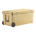 CaterGator CG170SPBW Beige 170 Qt. Mobile Rotomolded Outdoor Cooler / Ice Chest