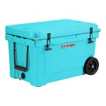 CaterGator CG45BLW Sky Blue 45 Qt. Mobile Rotomolded Outdoor Cooler / Ice Chest